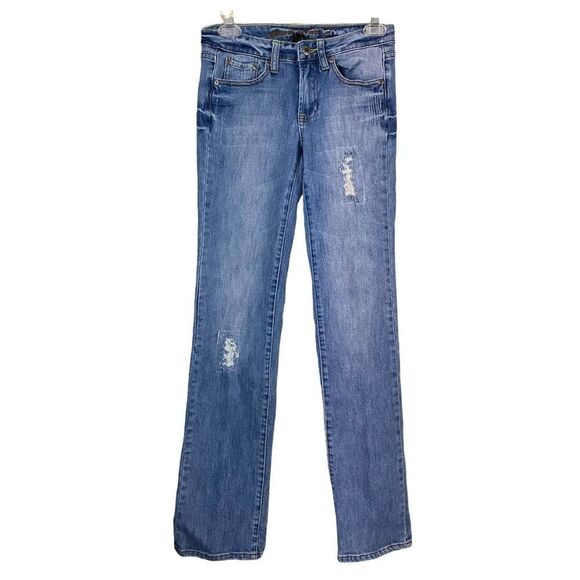 American Eagle Straight Leg Boho Jeans Size 0 - Picture 1 of 8